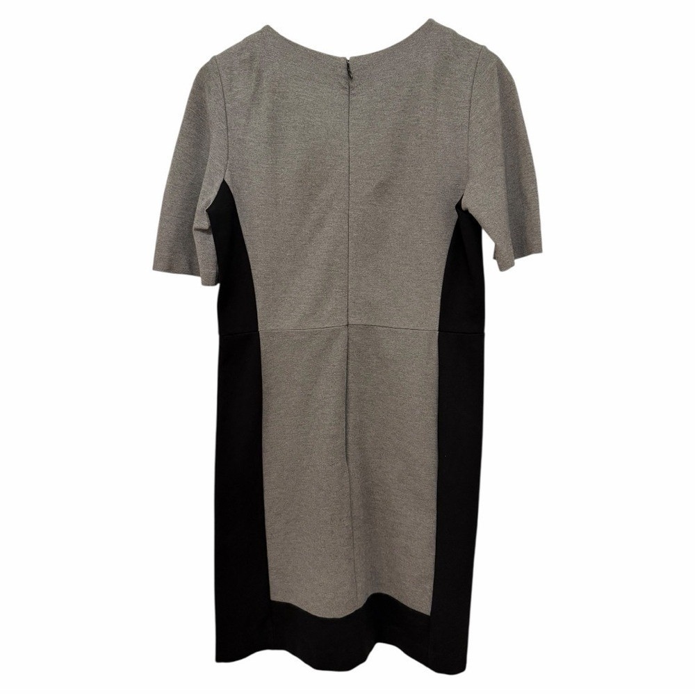 J. Crew Minimalist Gray Black Colorblock Tailored Ponte Dress 8 Modern Workwear - Picture 3 of 7